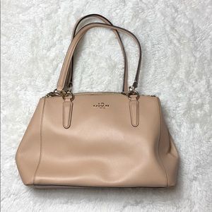 Cream coach purse